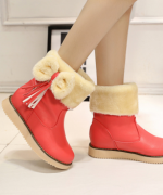 2015冬季新款平底流蘇女靴-3色