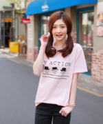 韓版寬鬆短袖T恤-2色