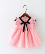 公主嬰兒袖連衣裙-4色